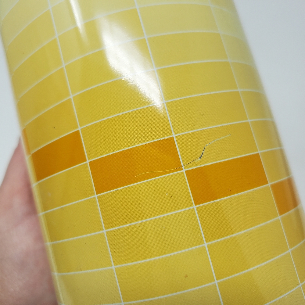 VTG 1970s Yellow Color Block King Seeley Metal Thermos Pint - Picture 5 of 5